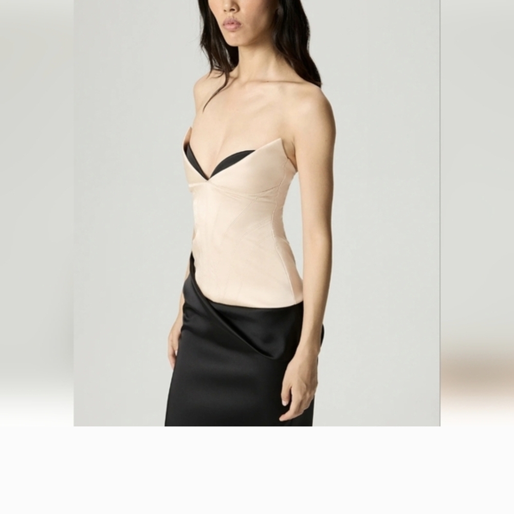 Elegant Cream and Black Women's Dress